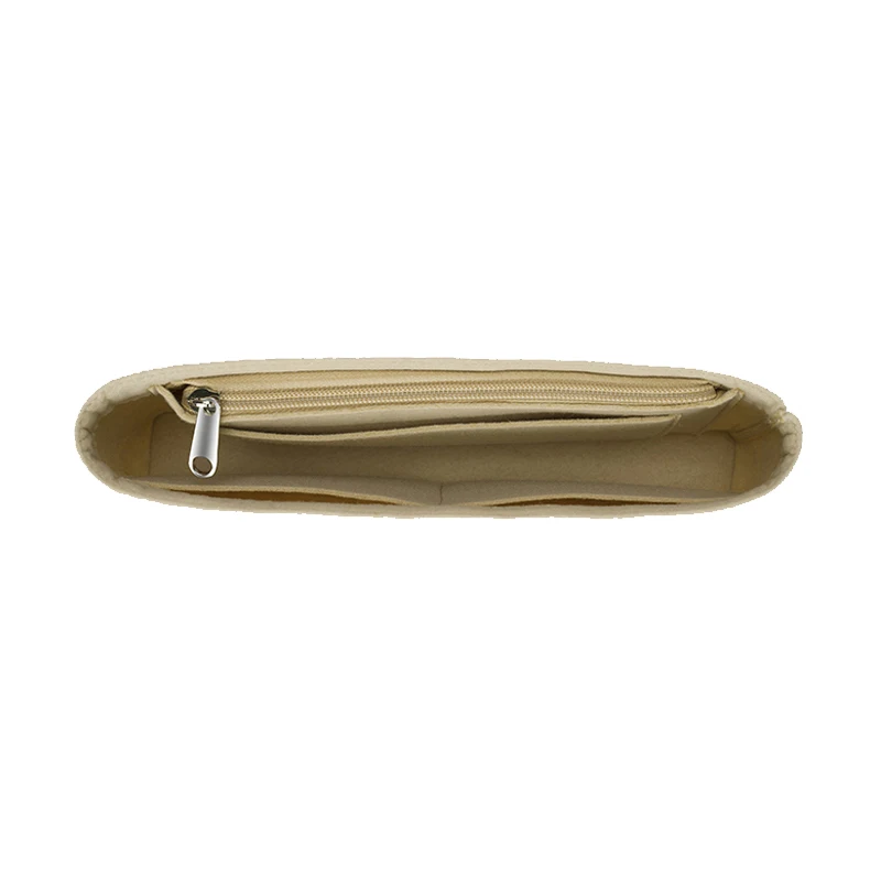 Bolsa de fieltro con solapa para guardar cosm&eacute;ticos CF 19, organizador de almacenamiento interior, estable, minimalista, de bolsillo, art&iacute;culos de aseo-2