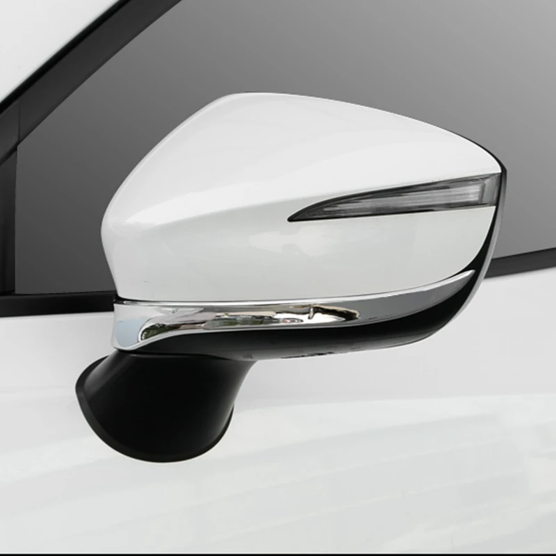 

For Mazda CX-3 CX3 2017 2018 Accessories Chrome Car Door Side Rearview Mirror strip Trim cover Exterior Parts decoration