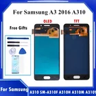 100% протестированный ЖК-дисплей 4,7 дюйма для Samsung Galaxy A3 A 3 2016 A310 SM-A310F A310H A310M A310Y, ЖК-дисплей с сенсорным экраном и дигитайзером в сборе