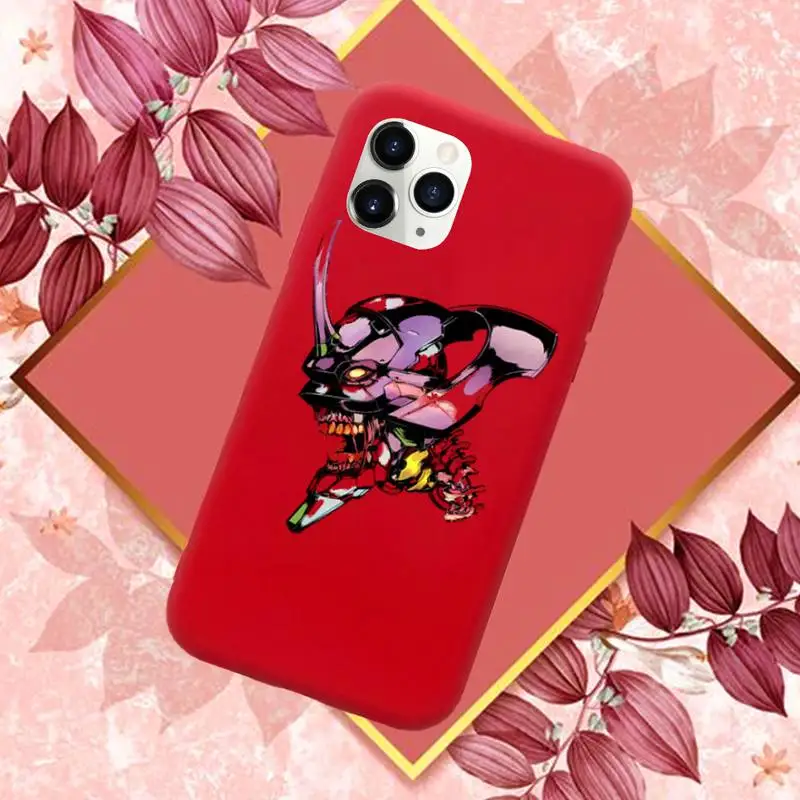 

Cute Genesis Evangelion Japan Anime Phone Case Red Candy Color for iPhone 11 12 mini pro XS MAX 8 7 6 6S Plus X SE 2020 XR