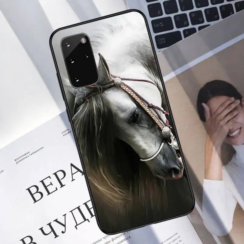 

Fine Horse Art Phone Case For Samsung A40 A31 A50 A51 A71 A20E A20S S8 S9 S10 S20 Plus note 20 ultra