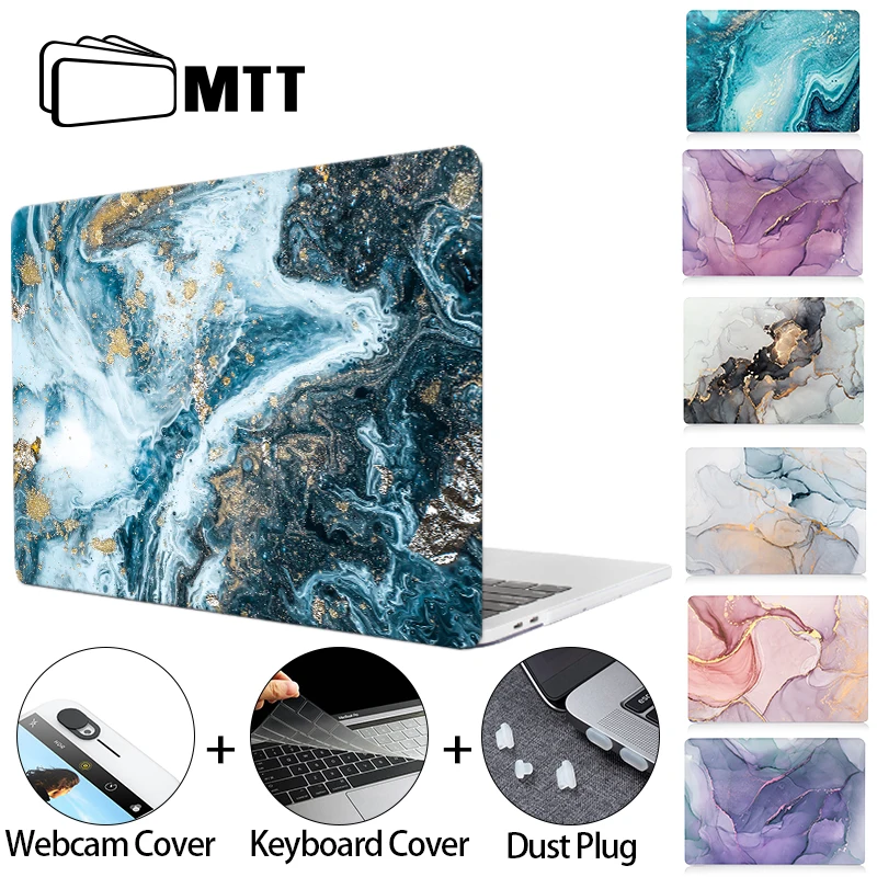 МТТ чехол для ноутбука Macbook Air Pro Retina 11 12 13 15 16 дюймов с сенсорным ID мраморный