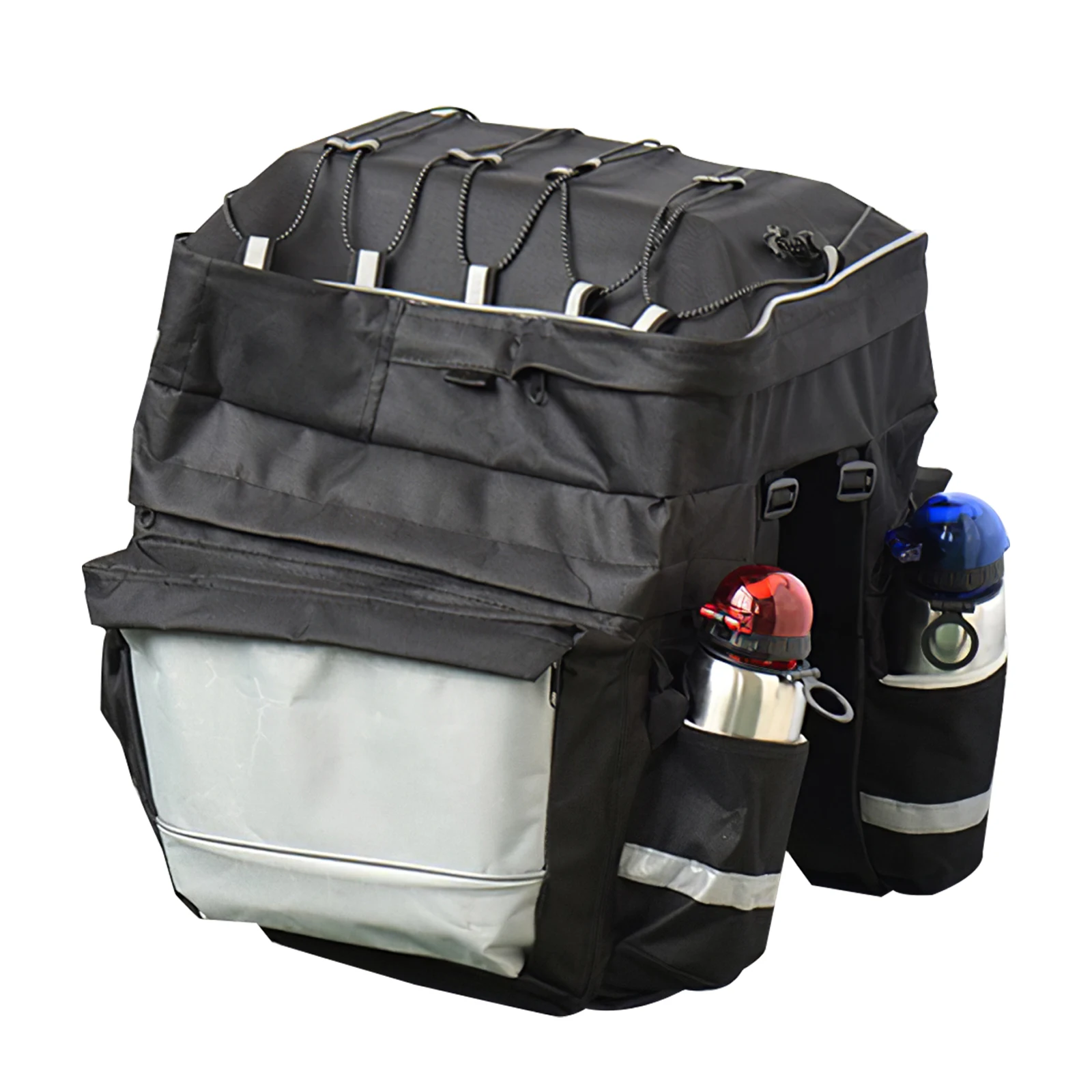 

3 in 1 Multifunctional 43L Large Capacity Bike Rear Panniers Waterproof Rear Rack Carrier Resistant Bike Rack Pannier Bag