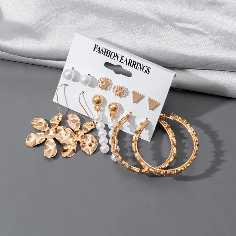 Женские серьги с искусственным жемчугом большие круглые в Корейском стиле