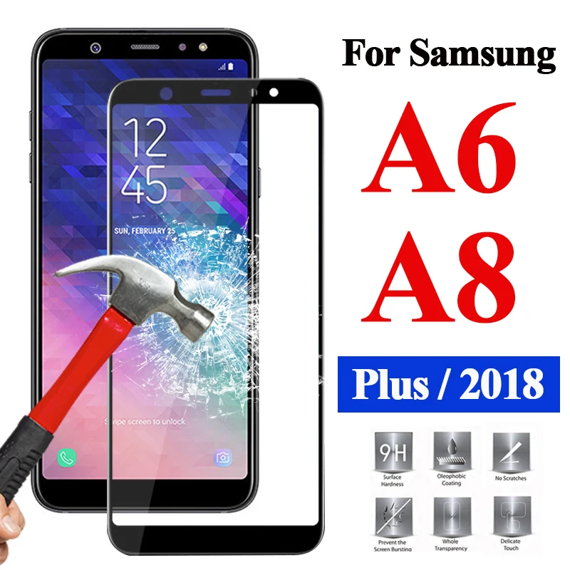 Защитное бронированное стекло на для Samsung Galaxy A8 2018 A6 Plus экран протектор A 6 8