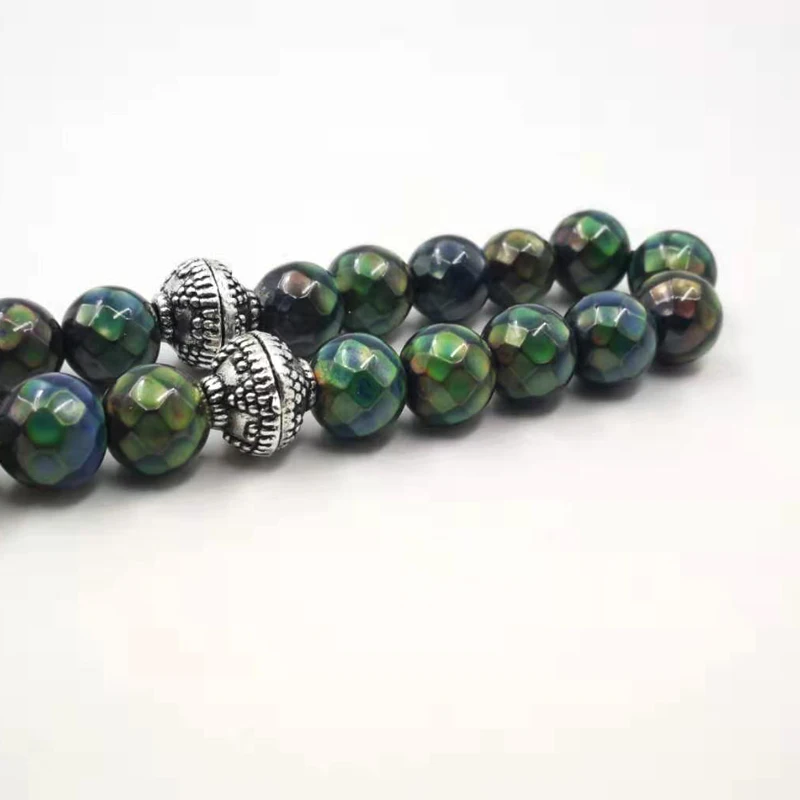 Фото Tasbih Специальное обесцвечивание температуры Мисбаха Мусульманский мужской подарок Натуральный гематит 33-тройные бусины Исламские четки №3