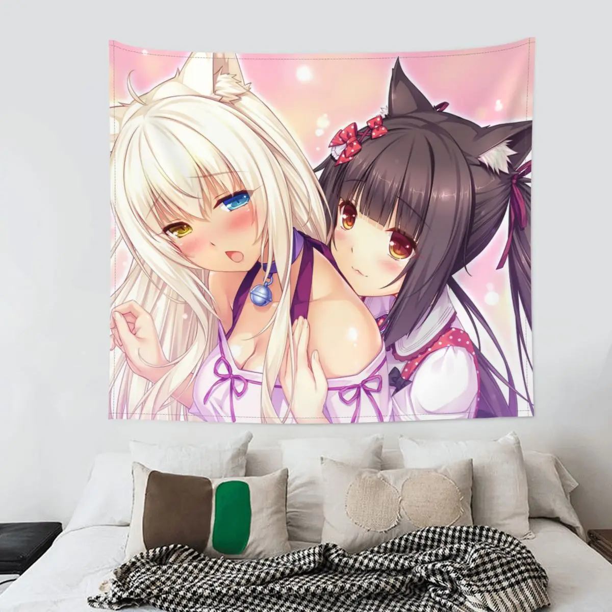 Красивый игровой гобелен NEKOPARA в стиле аниме хиппи из полиэстера настенный