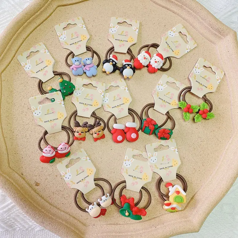 2 шт. Детские резинки для волос Санта-Клаус | Детская одежда и обувь