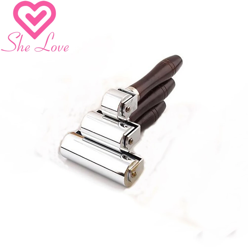 

26/60/100 мм Пресс-кромка Ролик Кожа ремесло клеевой край инструмент для ламинирования кожа кромка Creaser гладкая сталь железный ролик