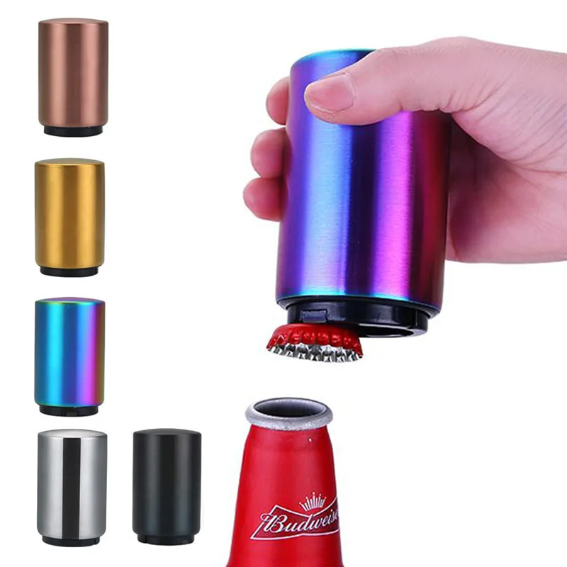 

Magnetic Automatic Beer Opener Stainless Steel Bottle Opener Portable Magnet Wine Openers Bar tools Magnetische bier flesopener