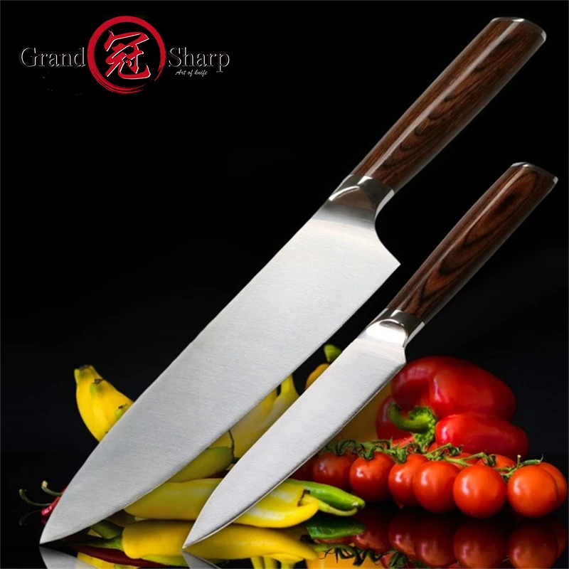 Набор кухонных ножей GRANDSHARP 2 шт. нож шеф повара из молибденовой ванадиевой