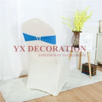 50pcs lycra chair band spandex sash with butterfly buckle for chair cover wedding event decoration