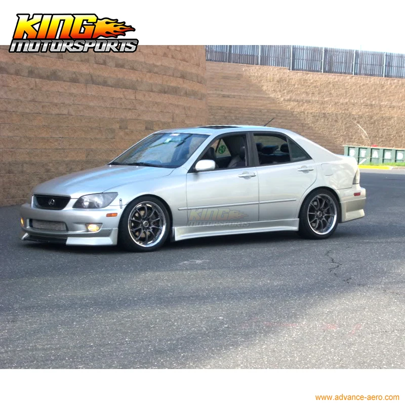 Подходит для 01 05 Lexus IS300 Sedan 4Dr WD Style Уретановый передний бампер спойлер черный
