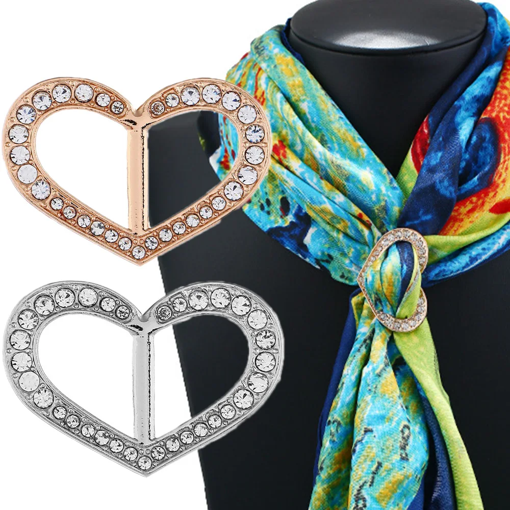 Женская Классическая Брошь-зажим для шарфа с кристаллами | Украшения и