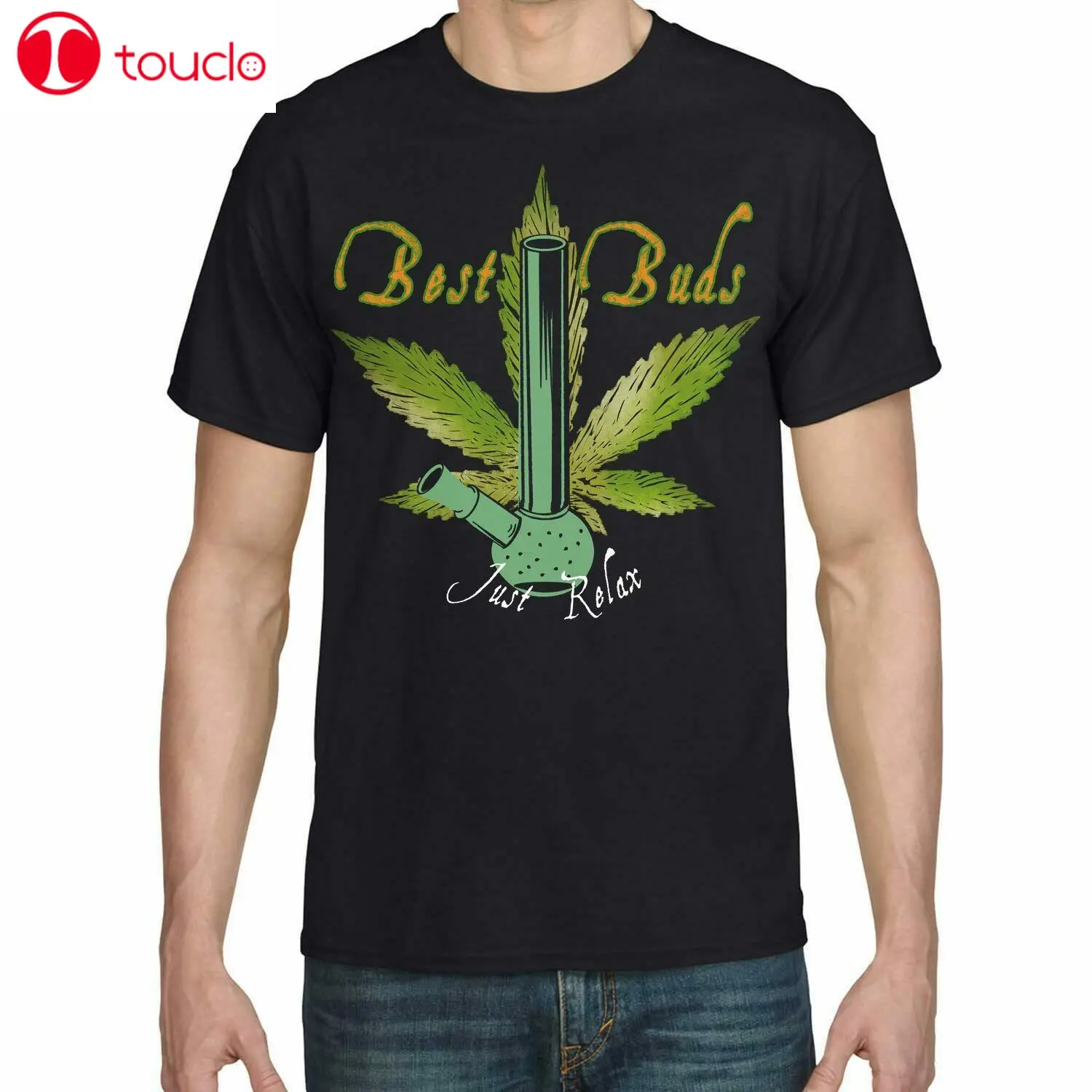 

Best Duds Cannabis Bong T-Shirt Ganja Leaf Weed Marijuana Tshirt Men'S Black Tee Unisex Women Men Tee Shirt