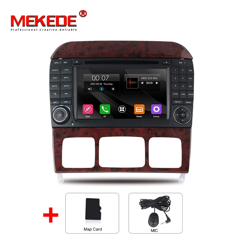 MEKEDE " автомобиля 2 DIN dvd-радио GPS Автомобильный мультимедийный плеер для Mercedes Benz S Class W215 W220 S320 S400 S420 S430 S280 S350 - Цвет: CAR DVD