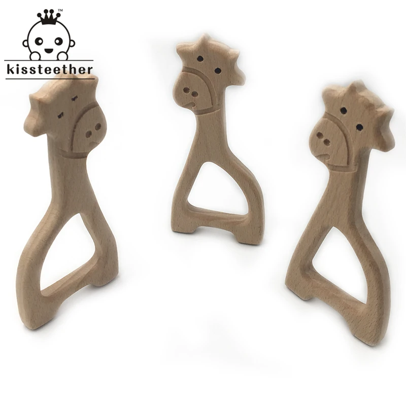Ручной работы деревянный органический безопасный Прорезыватель для малышей