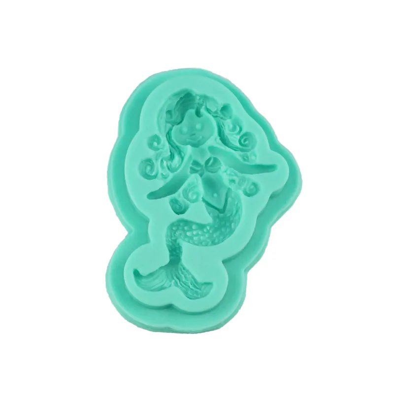 Морская серия Русалка помадка торт силиконовые формы мультфильм Милая Рыба