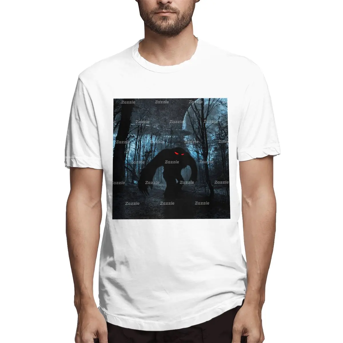 

The Arrival Of The Bigfoot Graphic Tee Men's Short Sleeve T-shirt Funny Tops