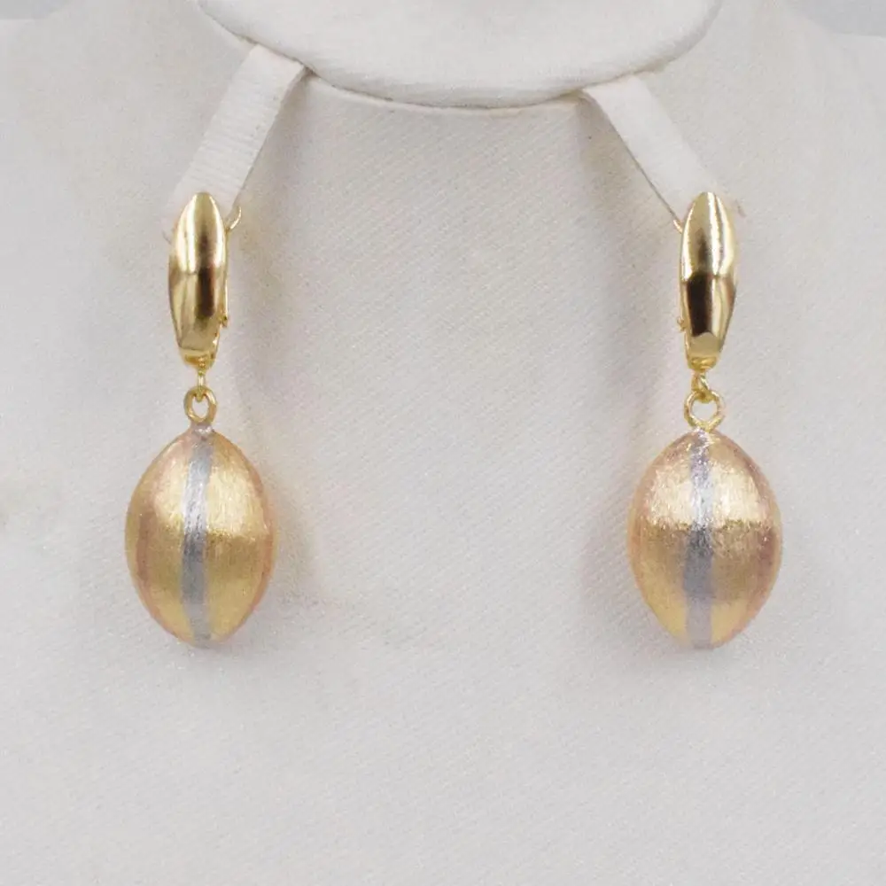 New High Quality Dubai Gold jewelry sets 3color earring and pendant For madam party Gifts African Women set | Украшения и