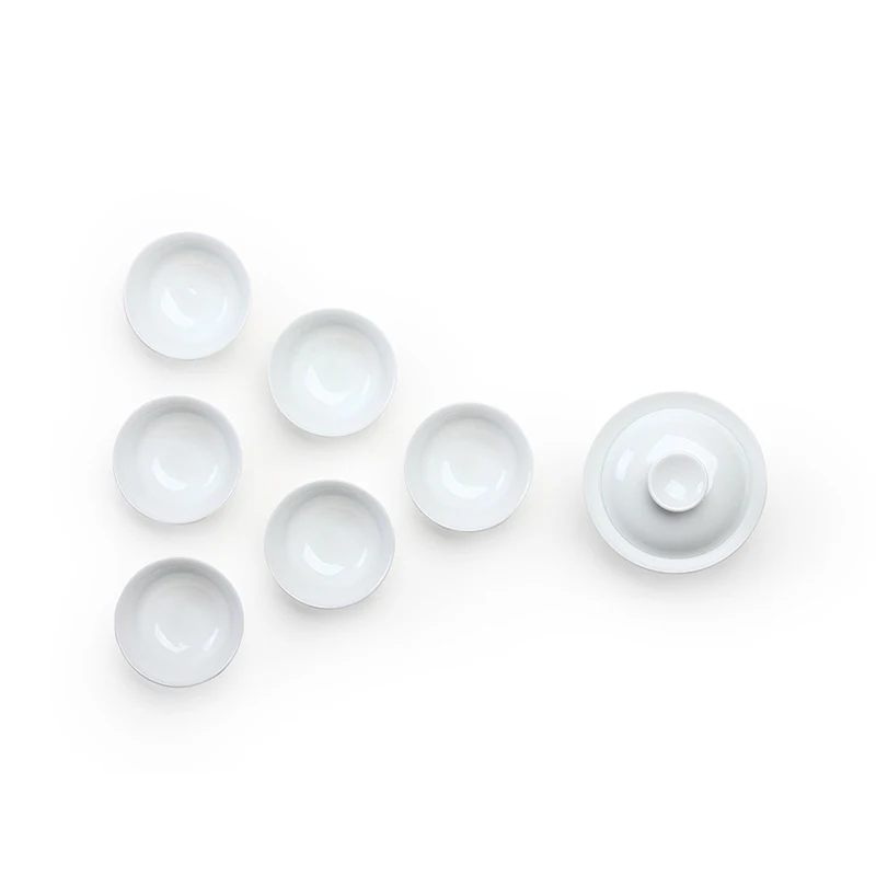 Gaiwan чайный сервиз высокого качества, 1 шт., gaiwan, 6 шт., чайный сервиз из белой кости - Цвет: 01