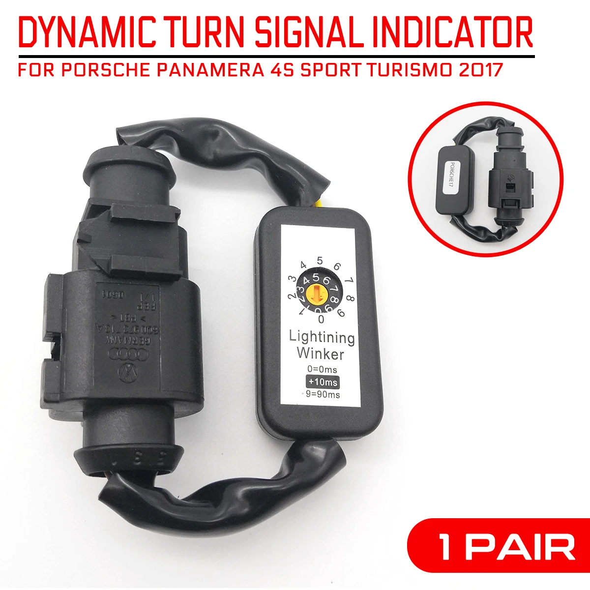 

2Pcs Black LED Taillight Add-on Module Cable Wire Harness For PORSCHE Panamera 4S Sport Turismo Dynamic Turn Signal Indicator