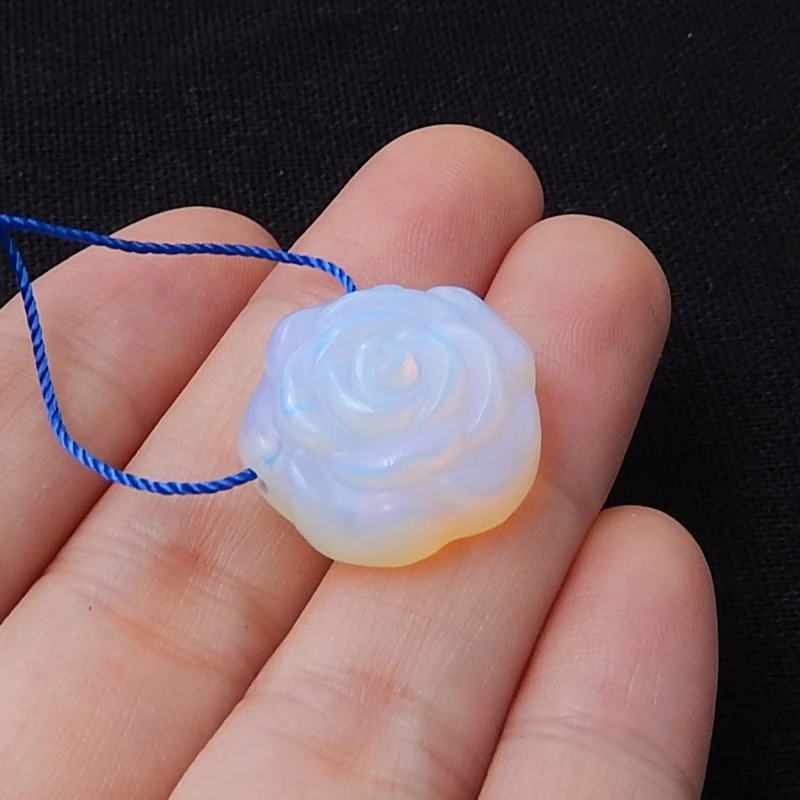 

Opalite Carved Flower Fashion Pendant Bead 19x19x9mm 4.3g