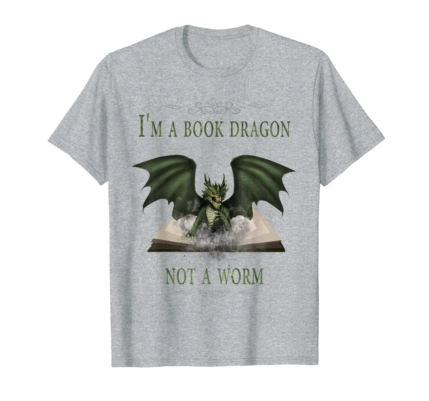 Футболка в подарок для влюбленных I'm A Book Dragon Not Worm Book|Мужские футболки| |