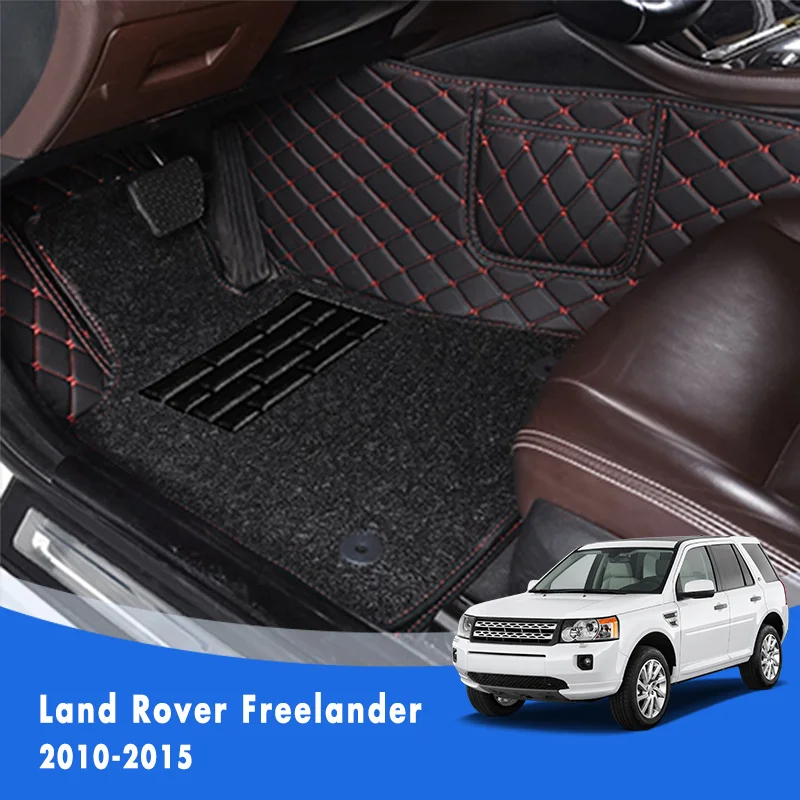 

Автомобильные коврики с петлей для автомобиля Freelander 2 2010 2011 2012 2013 2014 2015, двухслойные кожаные аксессуары для Land Rover