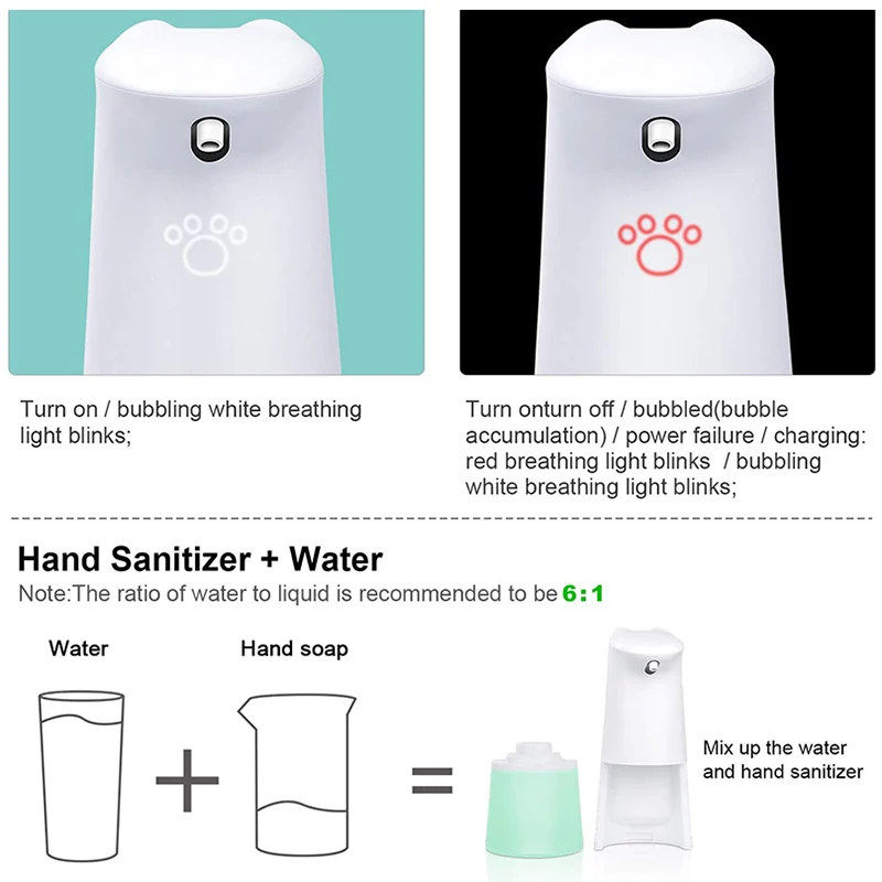 

Foaming Soap Dispenser Automatic Soap Dispenser Hand Soap Dispenser Touchless Soap Dispenser 250ML for Bathroom Kitchen