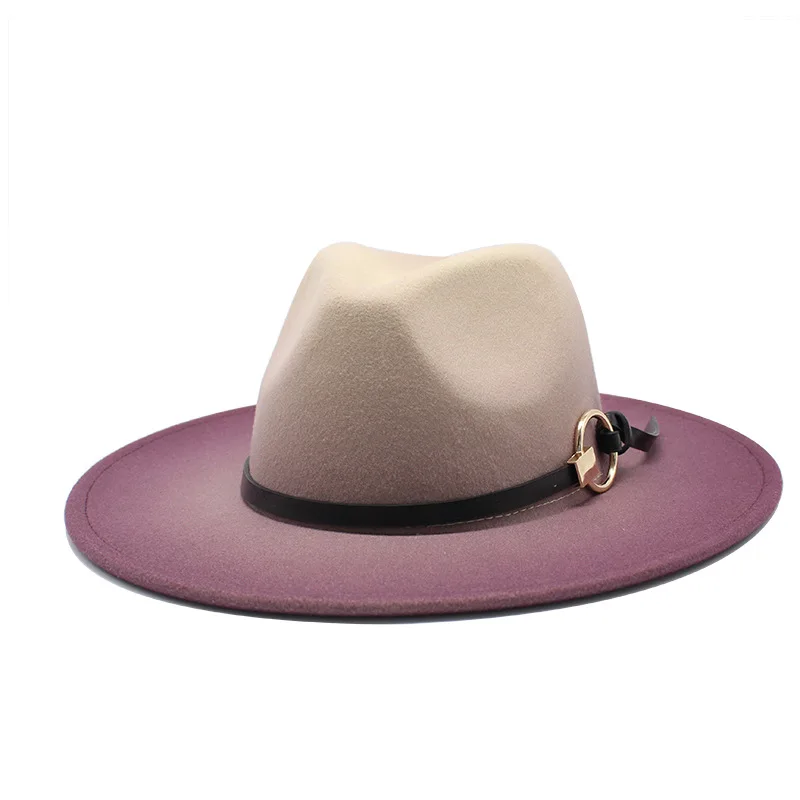 Зимние фетровые шляпы повседневные мужские и женские Кожаные Замшевые с ремнем