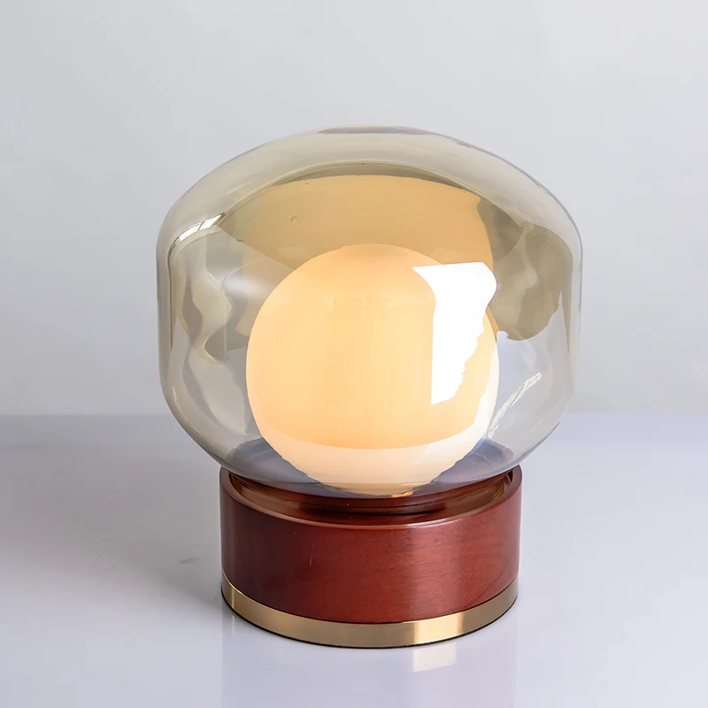 Скандинавская деревянная простая Светодиодная настольная лампа Современный