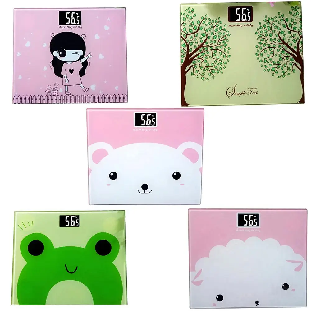 Мультипликационные светящиеся электронные весы анализатор жира в теле