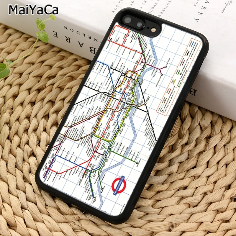 Чехол для телефона MaiYaCa с Лондонской подземной картой iPhone X XR XS 11 12 Pro MAX 5 6 S 7 8 Plus