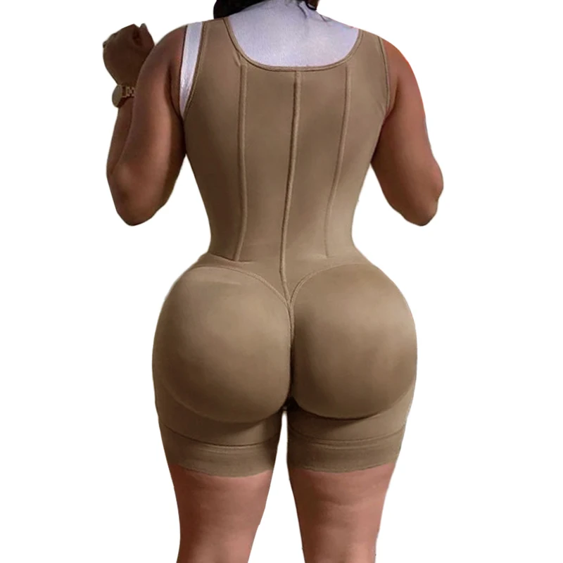 Women  Post-operative Open Bust High Compression Shapewear Waist Trainer Butt Lifter Slimming Corset Skims Fajas Colombianas