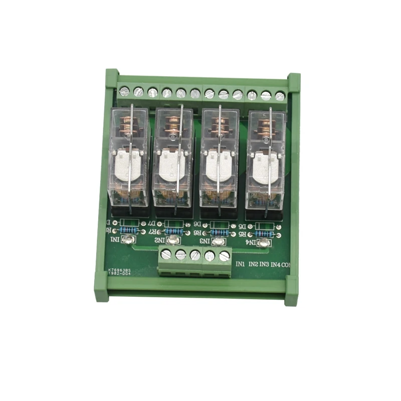 Din рейка крепление Ac/Dc 12 V/24 V Управление 4 Spdt 16A Мощность триггерный релейный модуль
