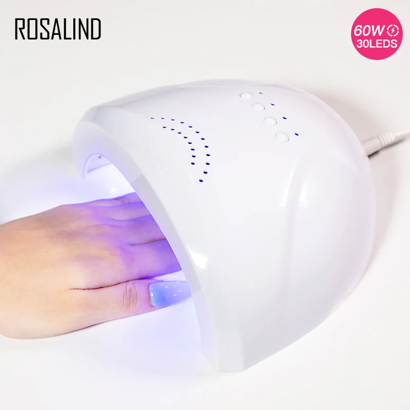 ROSALIND Gel Nail Dryer 30 Leds Lamp 60W UV Sensor 5/30/60s Timer Quick Dry Nail Gel Lamp For Drying Nails Auto Sensor Tools