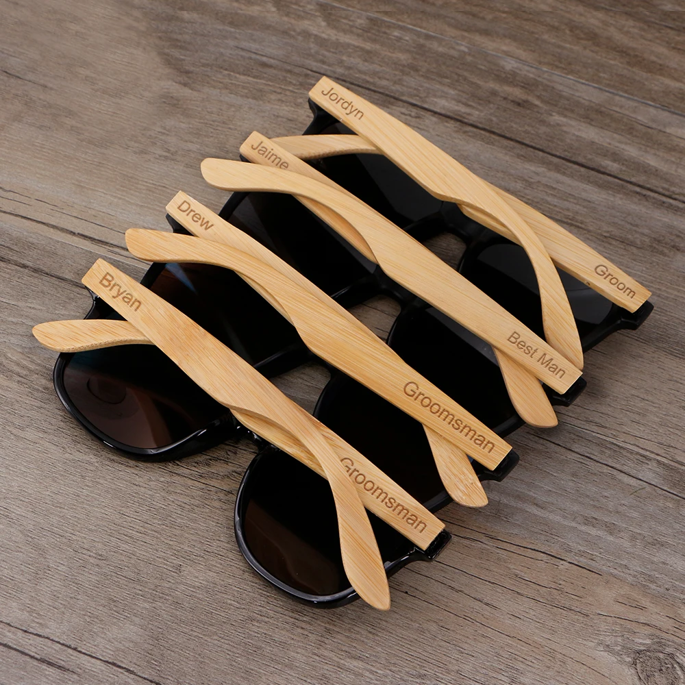 Персонализированные мужские часы из натурального эбенового дерева UV400