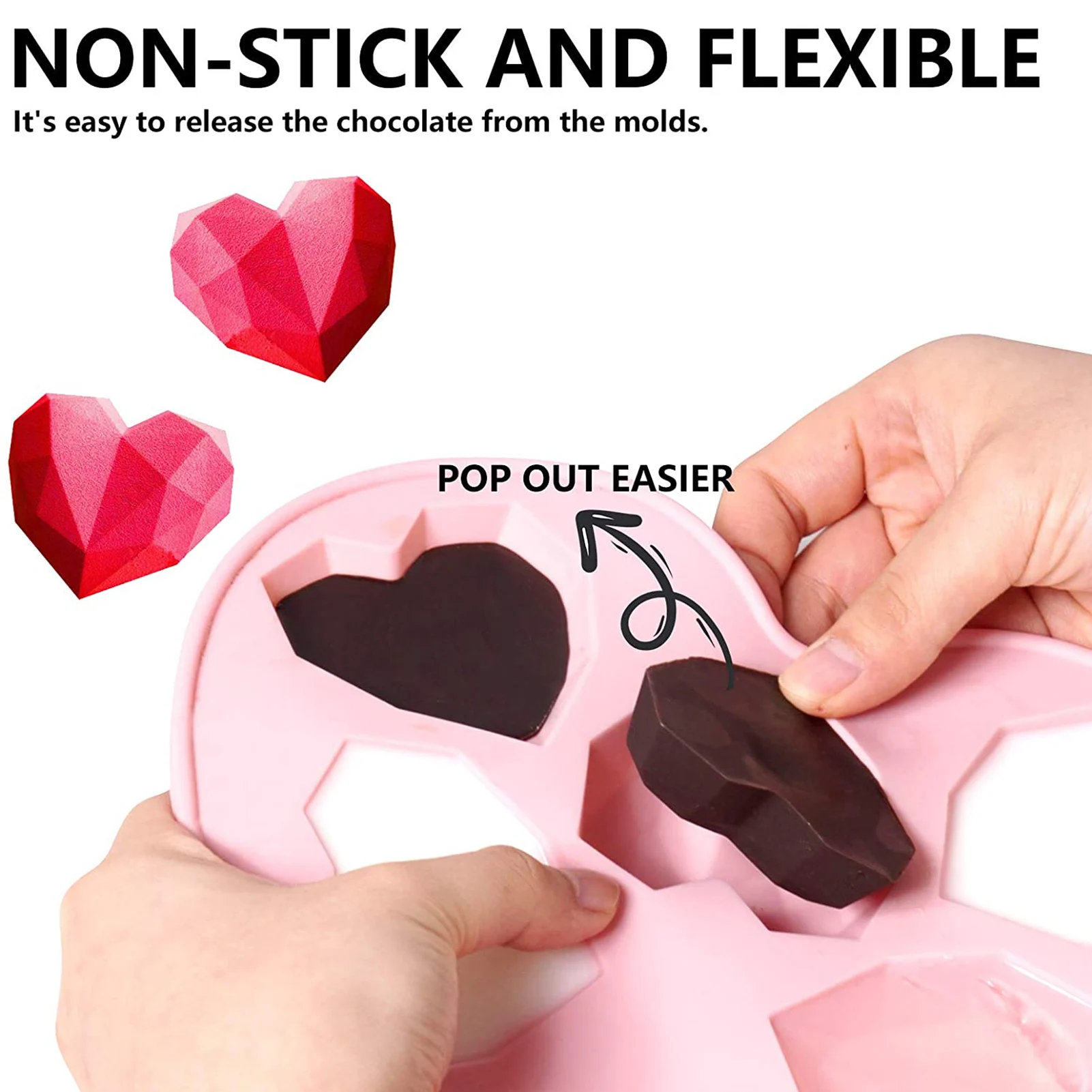 Силиконовые формы для торта любовь 6 ячеек Алмазное сердце помадки инструменты