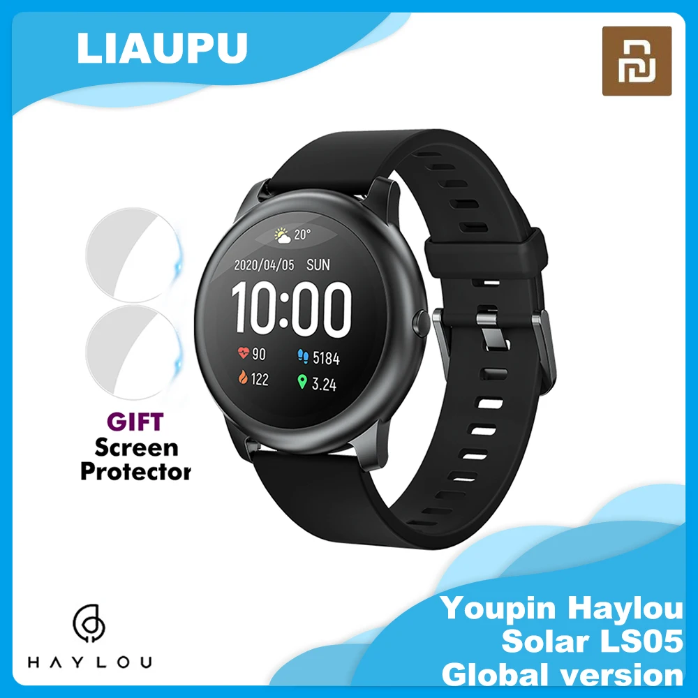 Xiaomiyoupin Haylou Солнечный LS05 Smart Watch Sport круглый металлический чехол монитор