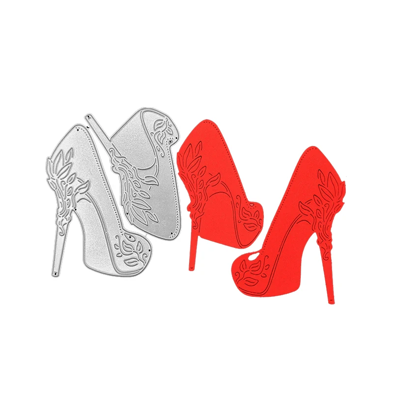 

2019 ladies high heel mold metal cutting die, suitable for children's puzzle scrapbook practice DIY photo album card hand tools
