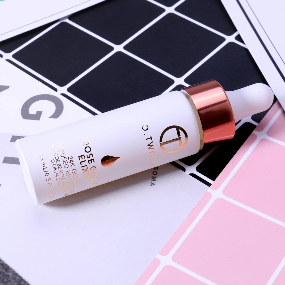 O. TWO. O 24k розовое золото эликсир масло для макияжа кожи эфирное лица перед