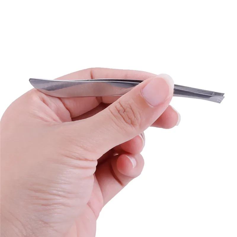 Профессиональный серебристый Пинцет для макияжа бровей 1 шт. средство удаления