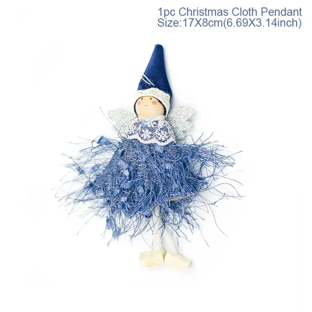 QIFU Christmas Angel Pendant Christmas Decor for Home Christmas Tree Ornaments Xmas Doll Gifts Cristmas Elf New Year - Цвет: Christmas Doll 18