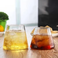 80hot250300ml heat resistant clear irregular ice cream whisky beer glass cup mug