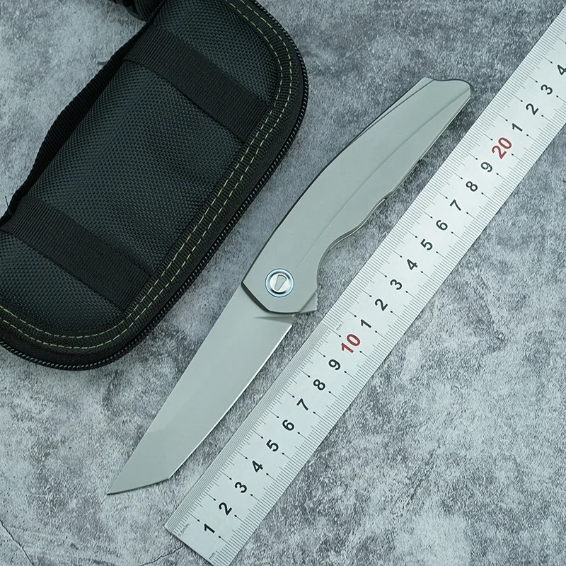 Складной нож LEMIFSHE RFT Flipper лезвие M390 рукоятка из титанового сплава Походный для