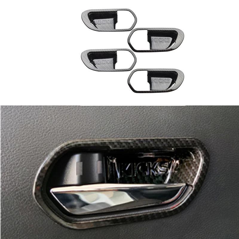 

For Nissan Kicks 2017-2021 Car Interior Door Handle Bowl ABS Decoration Cover