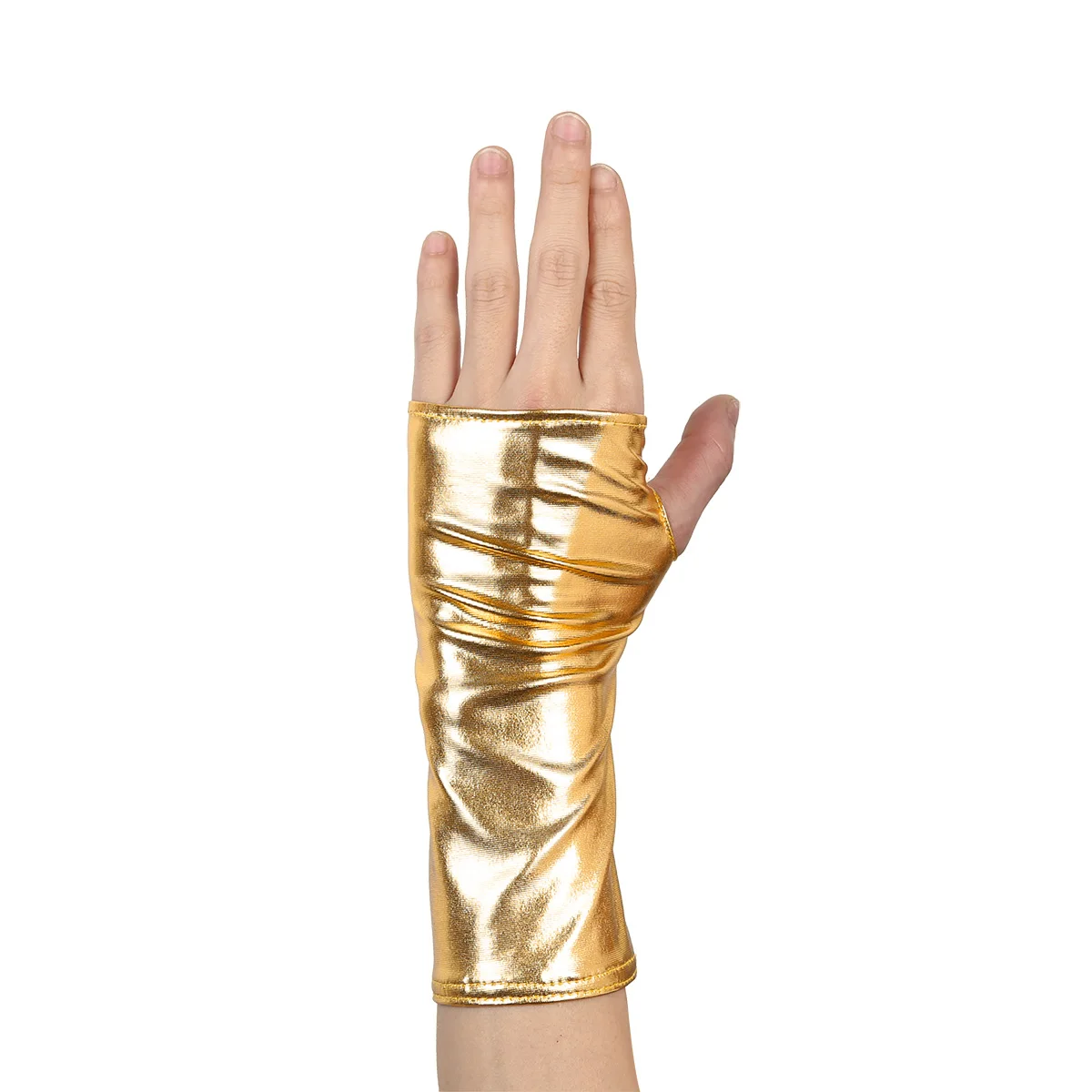 Iiniim 1 пара женские Мини-перчатки из лакированной кожи с отверстием для большого