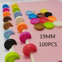 100pcs19mm color solid plastic binding ring mushroom hole loose leaf notebook binding adhesive