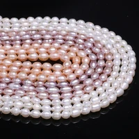 aa freshwater pearl rice shaped loose beads 36 cm for diy bracelet earring necklace sewing craft jewelry accessory
